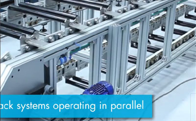 环形导轨垂直双列轨道输送线